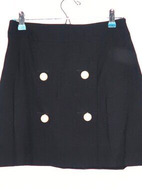 Zara Pearl Button Faux Wrap Mini Skirt